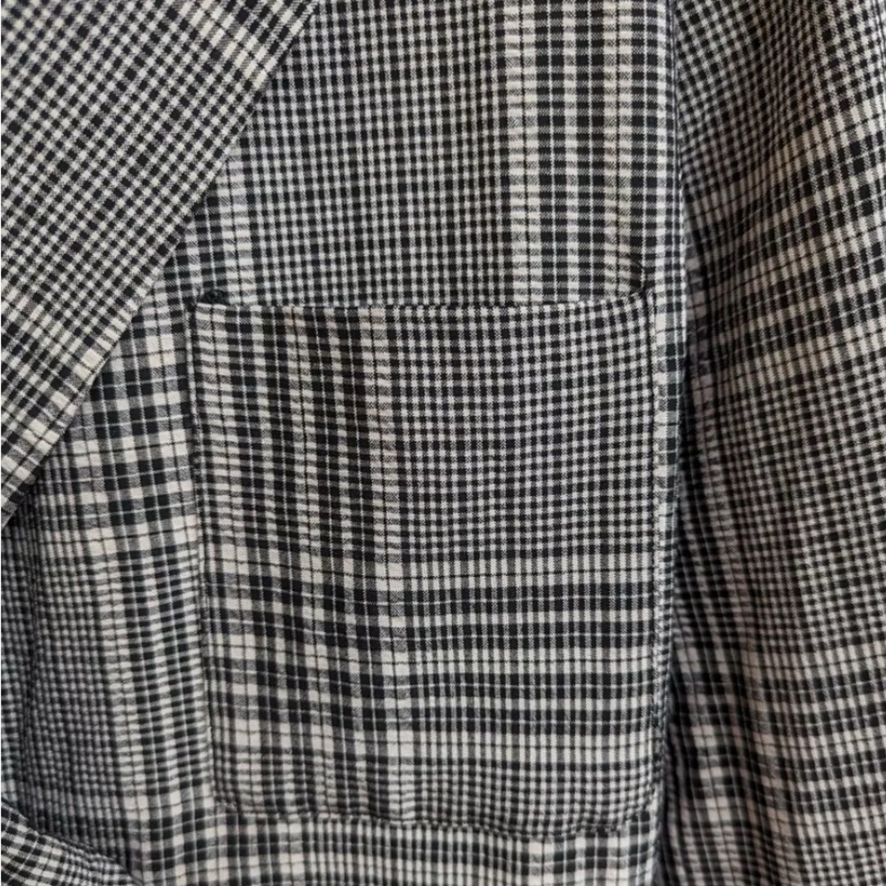 ZARA Women's Grey Check Blazer With Belt Double Breasted Jacket Size M - Picture 4 of 10